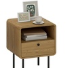 Image 7: HOMCOM Oak Bedside Table