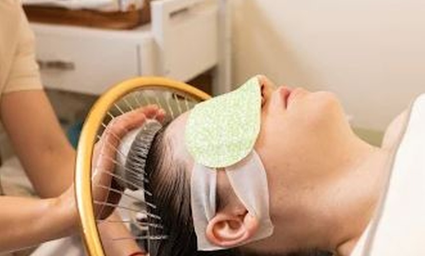 Image 3: Unwind with Head Spa Therapy and Relaxing Full-Body Chair Massage