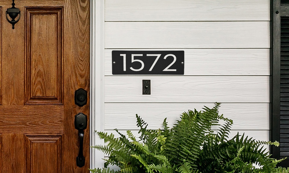 Custom Metal Address Plaques with Up to Five Characters