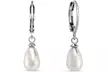 Teardrop Pearl Leverback Earrings - Second Medium