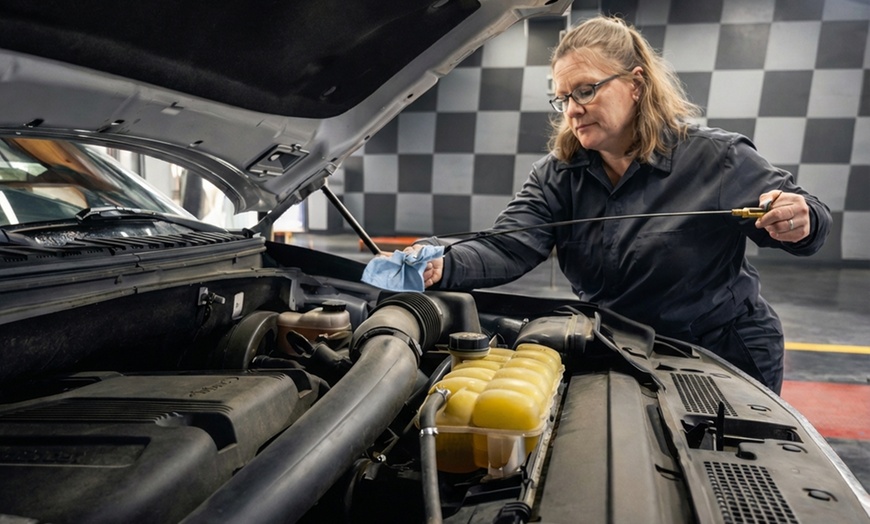 Image 2: Enhanced Engine Protection: Synthetic Blend Oil Change (Upto 5 Quarts)
