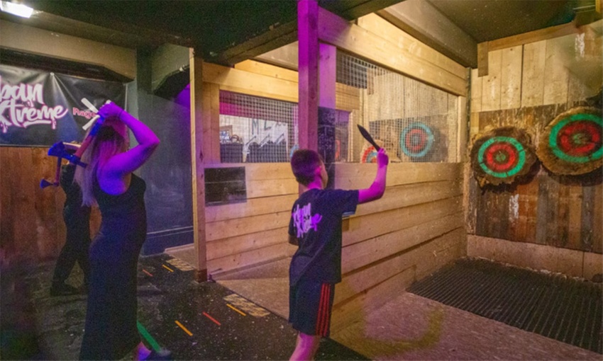 One-Hour Axe Throwing and One-Hour Retro Gaming for One, Two, or Four