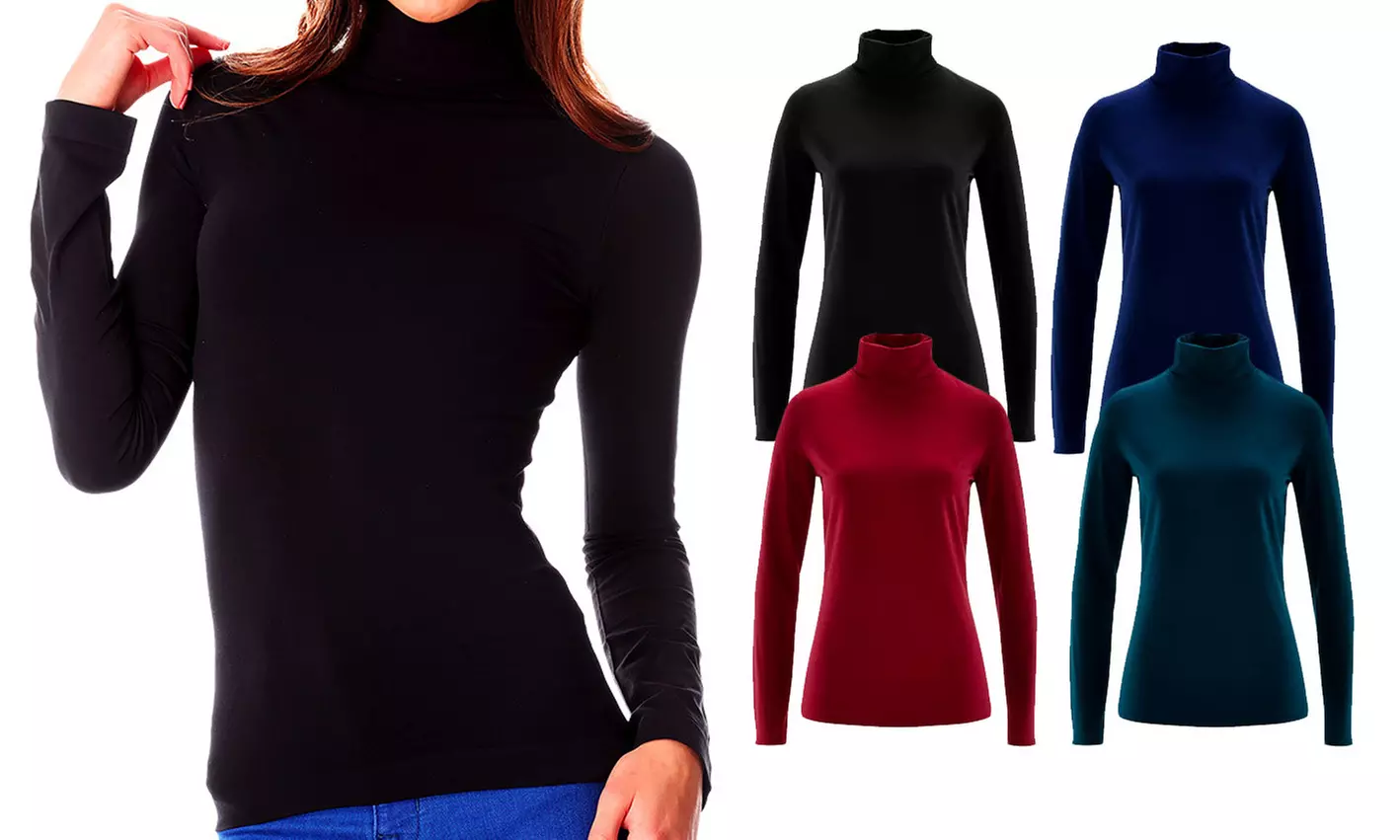 Pack de 5 sous-pulls thermiques à col montant