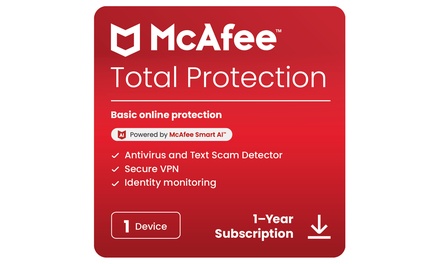 McAfee Total Protection 2025 | 5 Devices | 2 Years