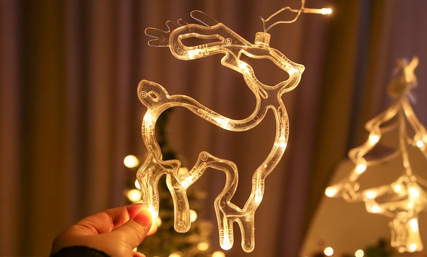 Image 4: 1x oder 2x LED-Weihnachtsvorhang mit warmweißen Lichtern