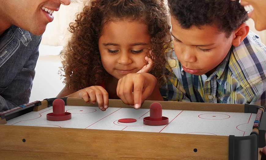 Image 2: M.Y Table Top Air Hockey Compact Design for Indoor Fun