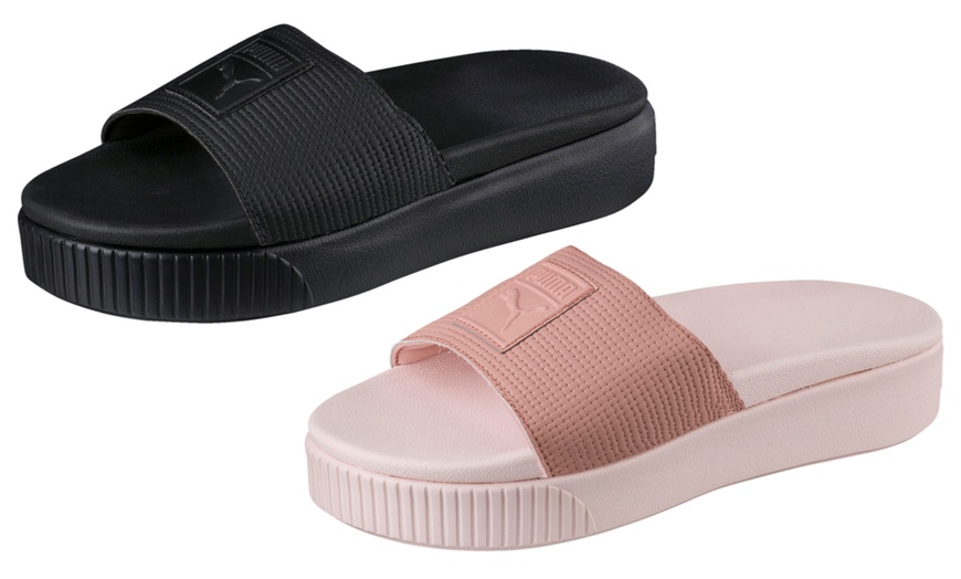 Image 1: Puma Women's Platform Sliders