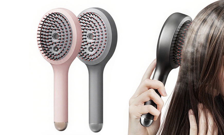 Image 2: Rechargeable Electric Scalp Massage Comb with Red Light Therapy 