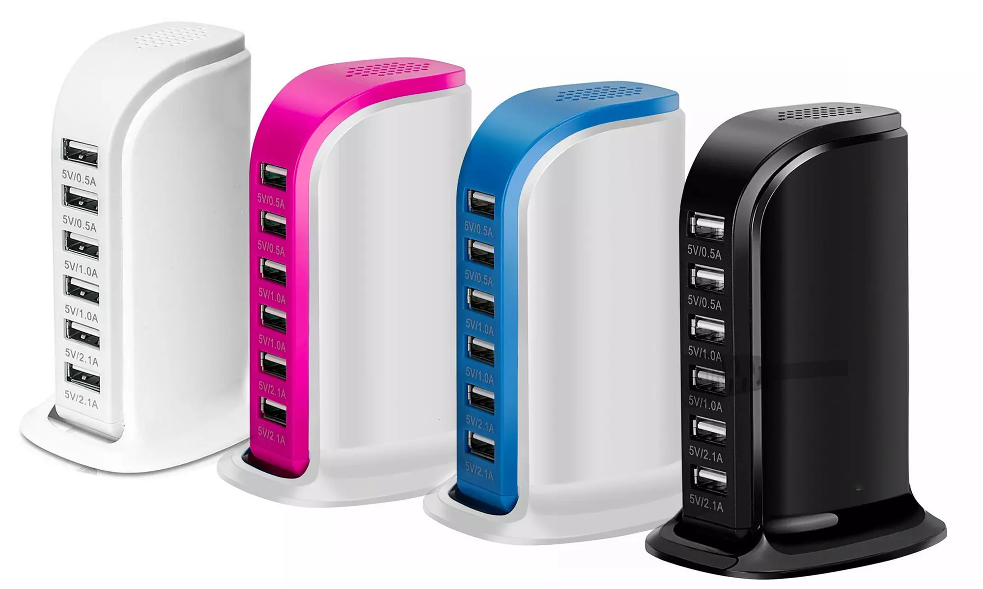 Zummy 30W Multi 6 Port USB Charger Rapid Charging Station Desktop Hub