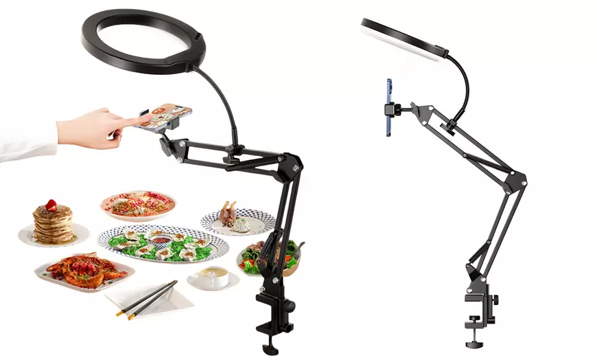 Image 2: Multifunctional Video Photo Live Broadcast Fill Light Bracket