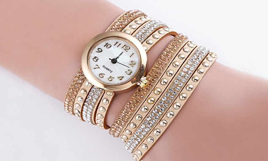 Image 3: Women's Wrap Watch made with Crystals from Swarovski®