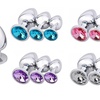 Image 1: Stainless Steel Jeweled Anal Plugs Stimulation Toys Stopper Multi Color