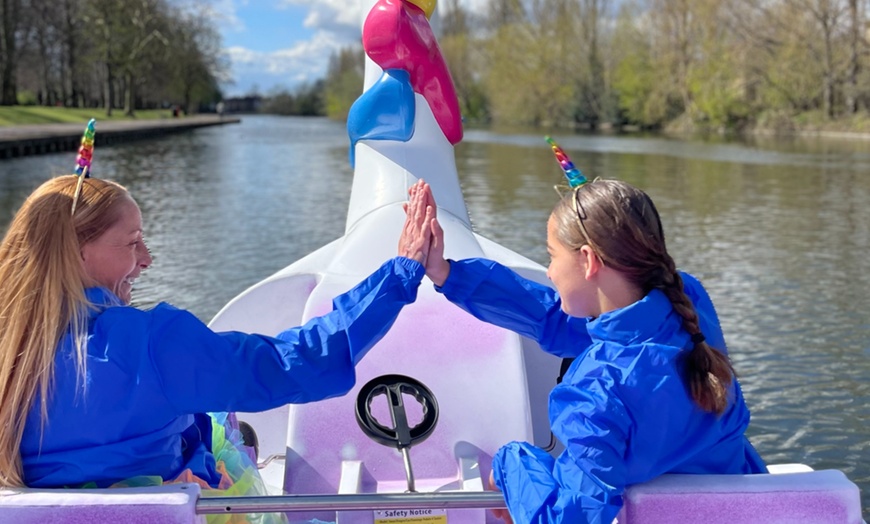 Image 1: Unicorn Boat Ride at The Magical Unicorn Lake