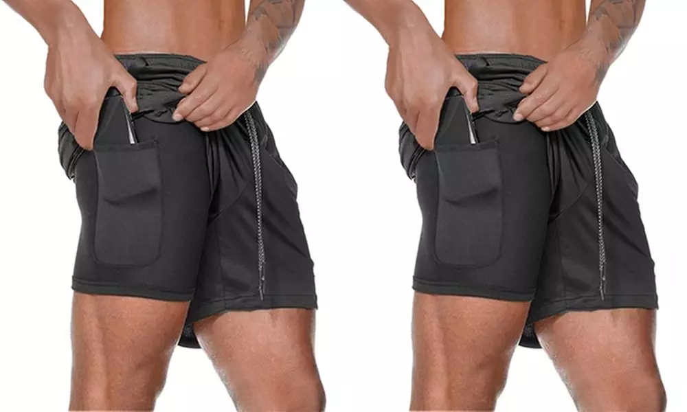 1 ou 2 shorts de sport 2 en 1 avec poche, pour homme - Image 5
