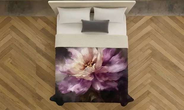 Italiaanse lichte sprei met 3D-print voor tweepersoonsbed