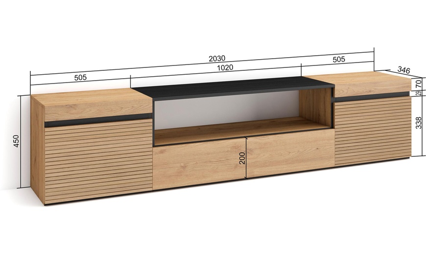 Image 6: Meuble TV avec ou sans cheminée électrique LED