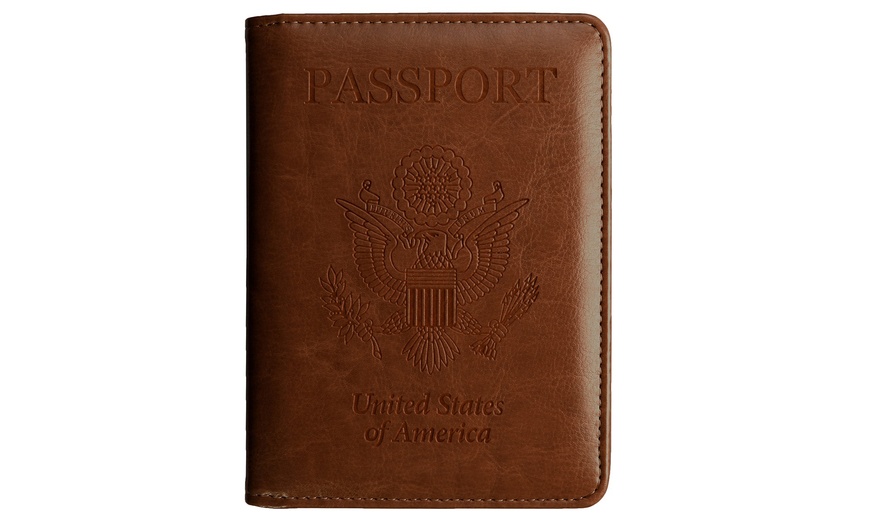 Image 5:  RFID Multi-function Passport Anti-theft Anti-scanning Wallet Passport Holder 