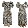 Image 24: Women's Printed Bardot Gypsy Midi Dress