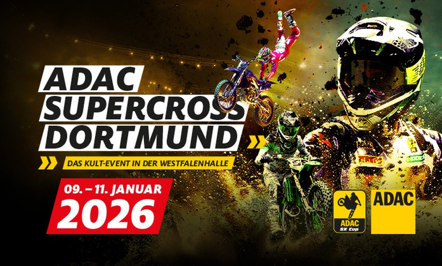 Image 1: Ticket für den „ADAC Supercross“ am 09. & 11. Januar 2026 in Dortmund
