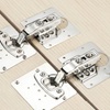 Image 14: 10-Pack Cabinet Hinge Repair Plate Kit - Stainless Steel Heavy Duty Fix for Kitchen & Wardrobe Doors with Screws