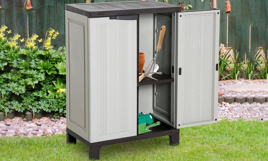 Image 2: Outsunny Garden Storage Unit