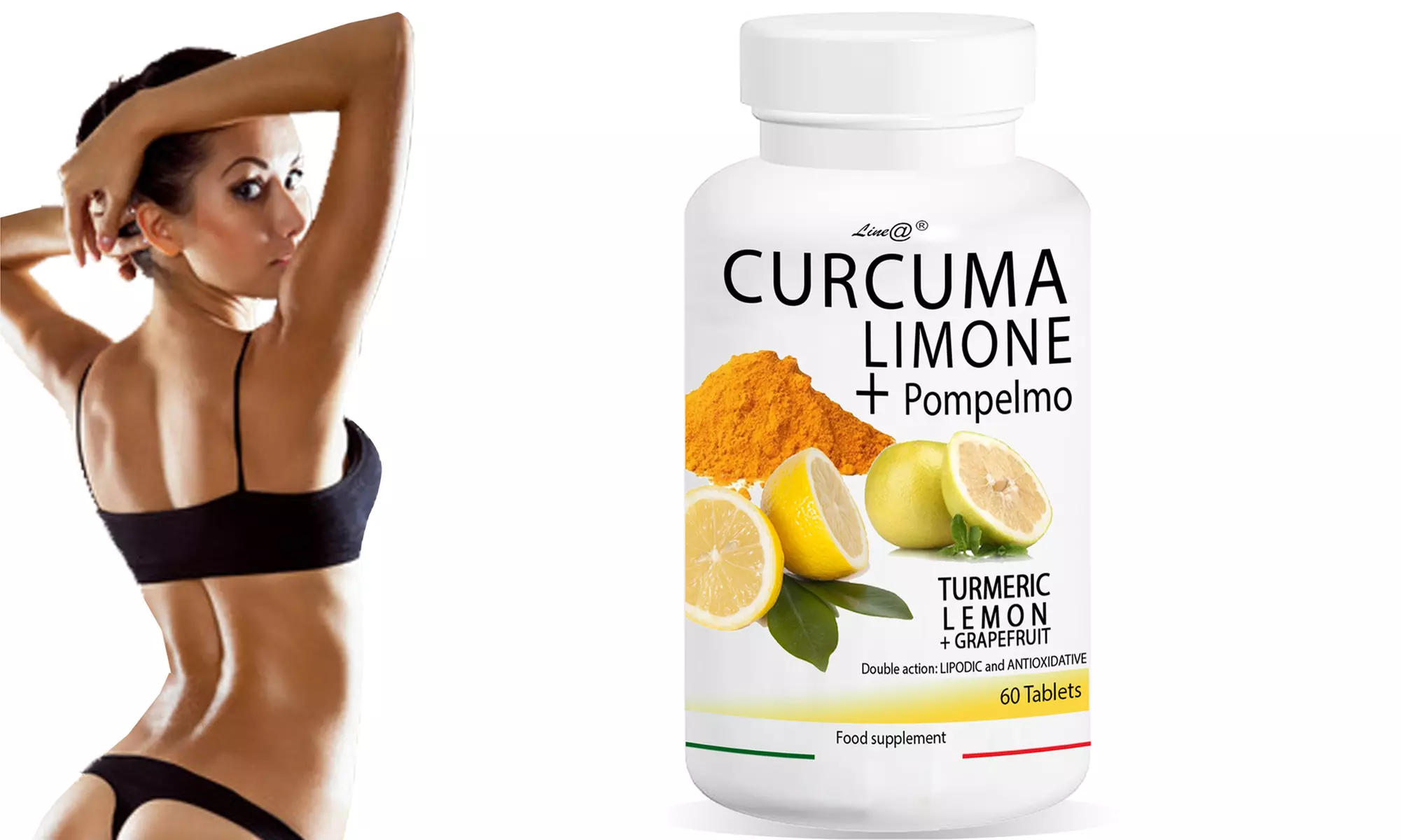 60,120,180,360 ou 720 comprimés Cure Minceur, Curcuma, Citron, Pamplemouse et Pipérine - Primary Image