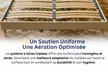 Sommier "Élu" beige à lattes dynamiques, en bois massif d’épicéa et de hêtre, compatible avec tous types de matelas - Image 4