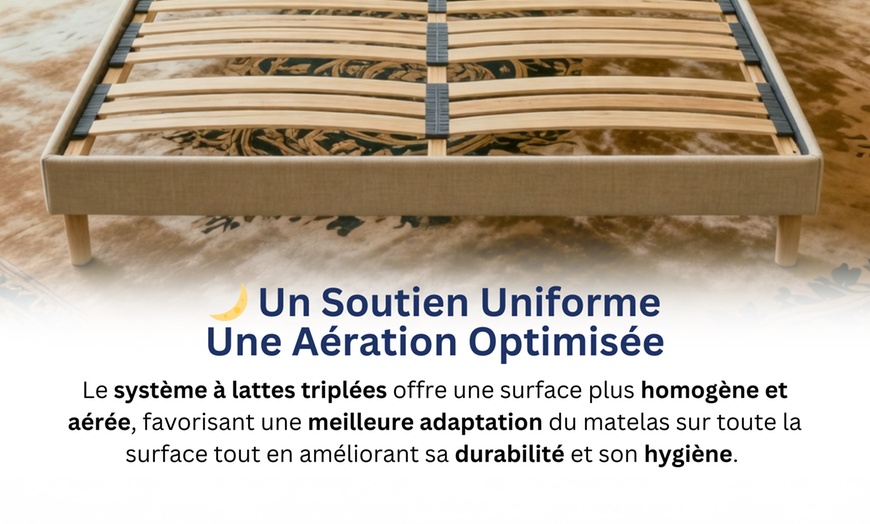 Image 4: Sommier "Élu" de Douce Lune à lattes dynamiques en bois massif