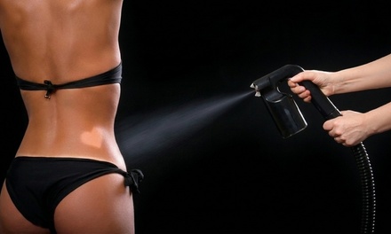 One Custom Airbrush Spray Tan with Anti-Aging Additives - UV Free Babe
