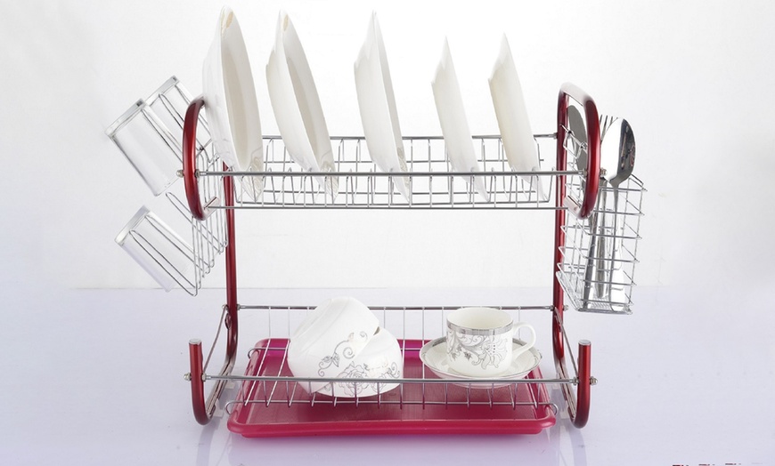 Image 13: Two-Tier Dish Drainer