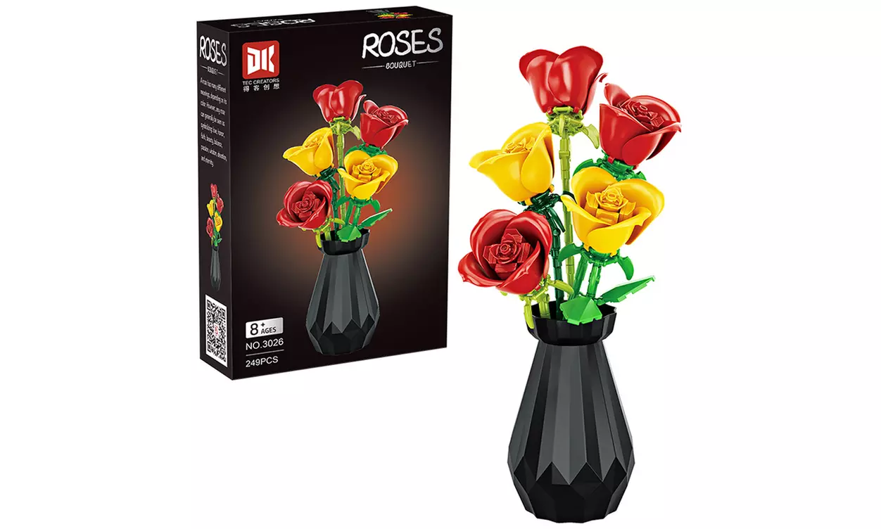 Blumen-Bausteinset mit Vase
