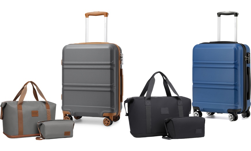Image 1: Set de bagages 3 pièces : valise, sac de voyage et trousse de toilette