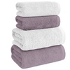 Image 10: Set de 4 serviettes de bain