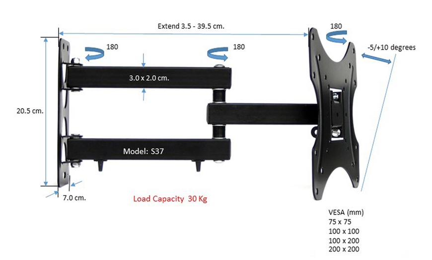 Image 16: LED LCD TV Wall Mount Bracket Selection – Vesa, Tilt, Swivel & More