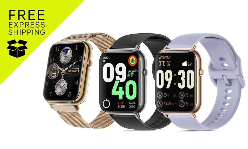 Image 1: Bluetooth Smart Watch 2.1" Touch Screen Heartrate Blood Pressure