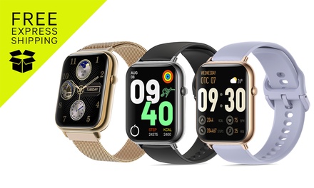 Bluetooth Smart Watch 2.1'' Heartrate - BP - Black - Q19MAX-BLK