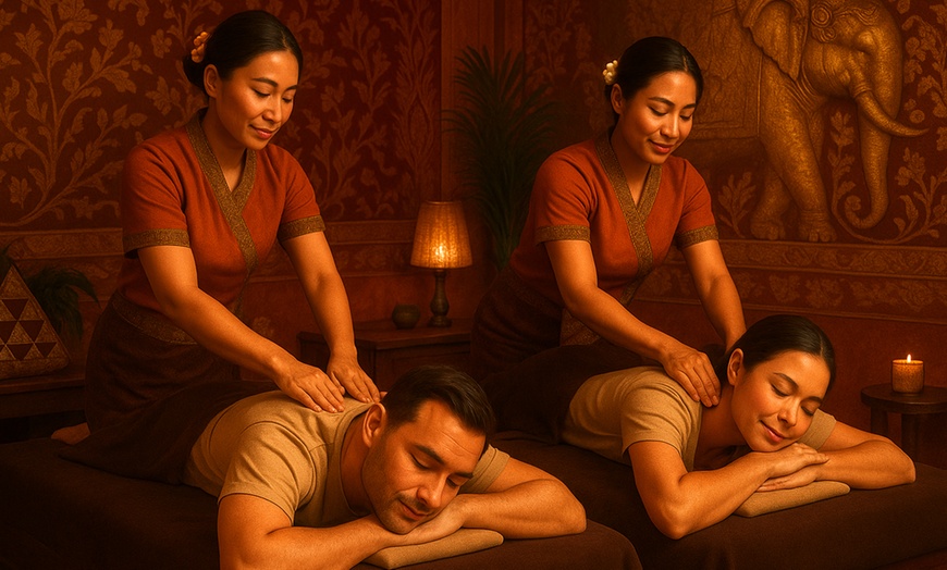 Image 1: Massage traditionnel thaïlandais ou aux huiles chaudes d'1h 