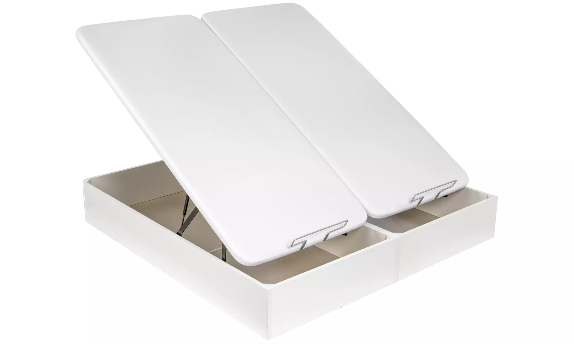 Canapé Abatible Altura 32cm Blanco ENVIO Y MONTAJE GRATIS, Gran Capacidad, Madera, Tapa 3D