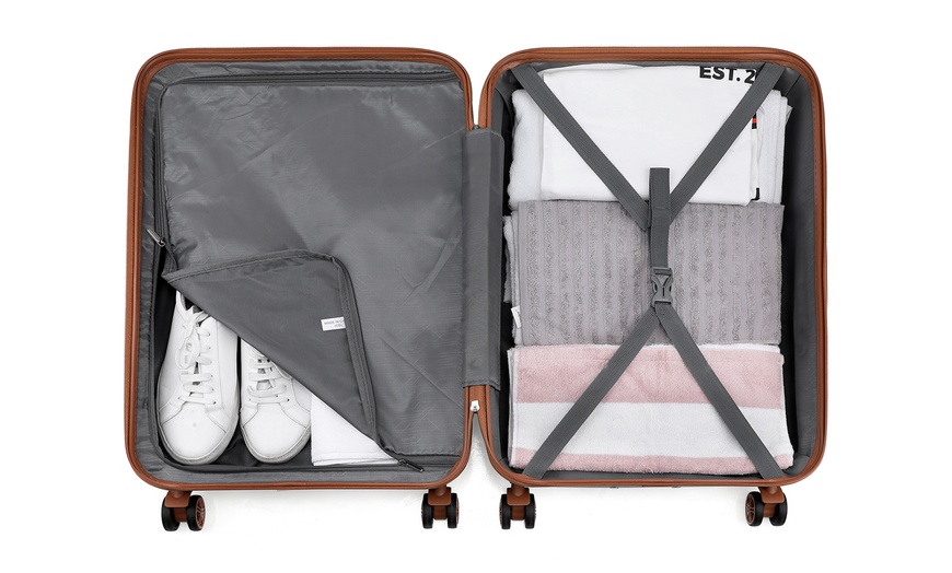 Image 10: Kono Six Piece Luggage Set Hard Shell Suitcase 