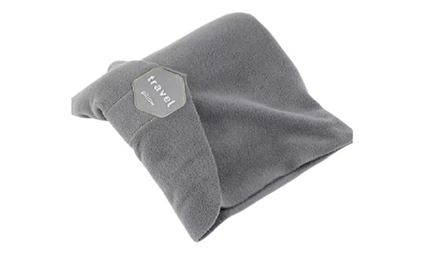 Image 7: Almohada de viaje con diseño de bufanda ajustable y forro polar