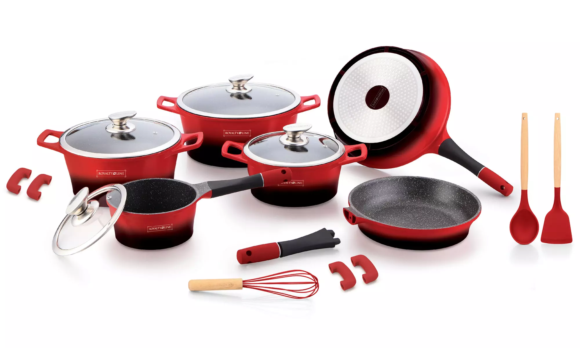 Batterie de cuisine 17 pièces en aluminium de Royalty Line