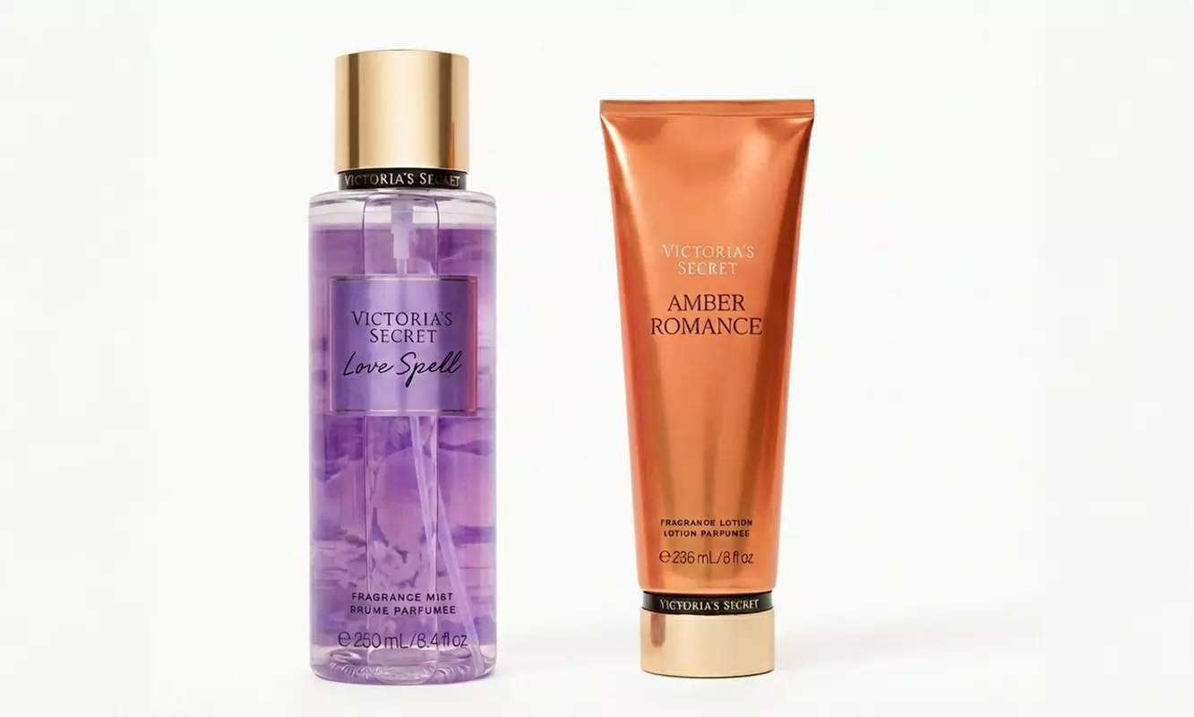 Cadeauset: Victoria's Secret Body Mist incl. Amber Romance Body Lotion