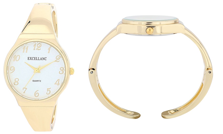 Image 10: Reloj de pulsera analógico con piedras brillantes de Excellance
