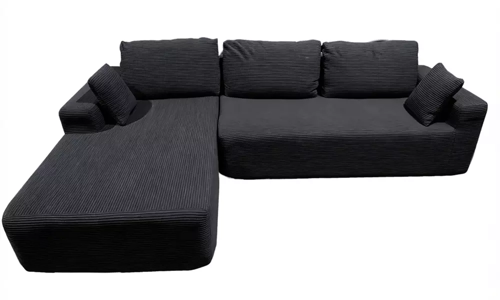 Canapé d'angle "Preston" 3 places en velours côtelé de Kocoon, coloris au choix, livraison offerte