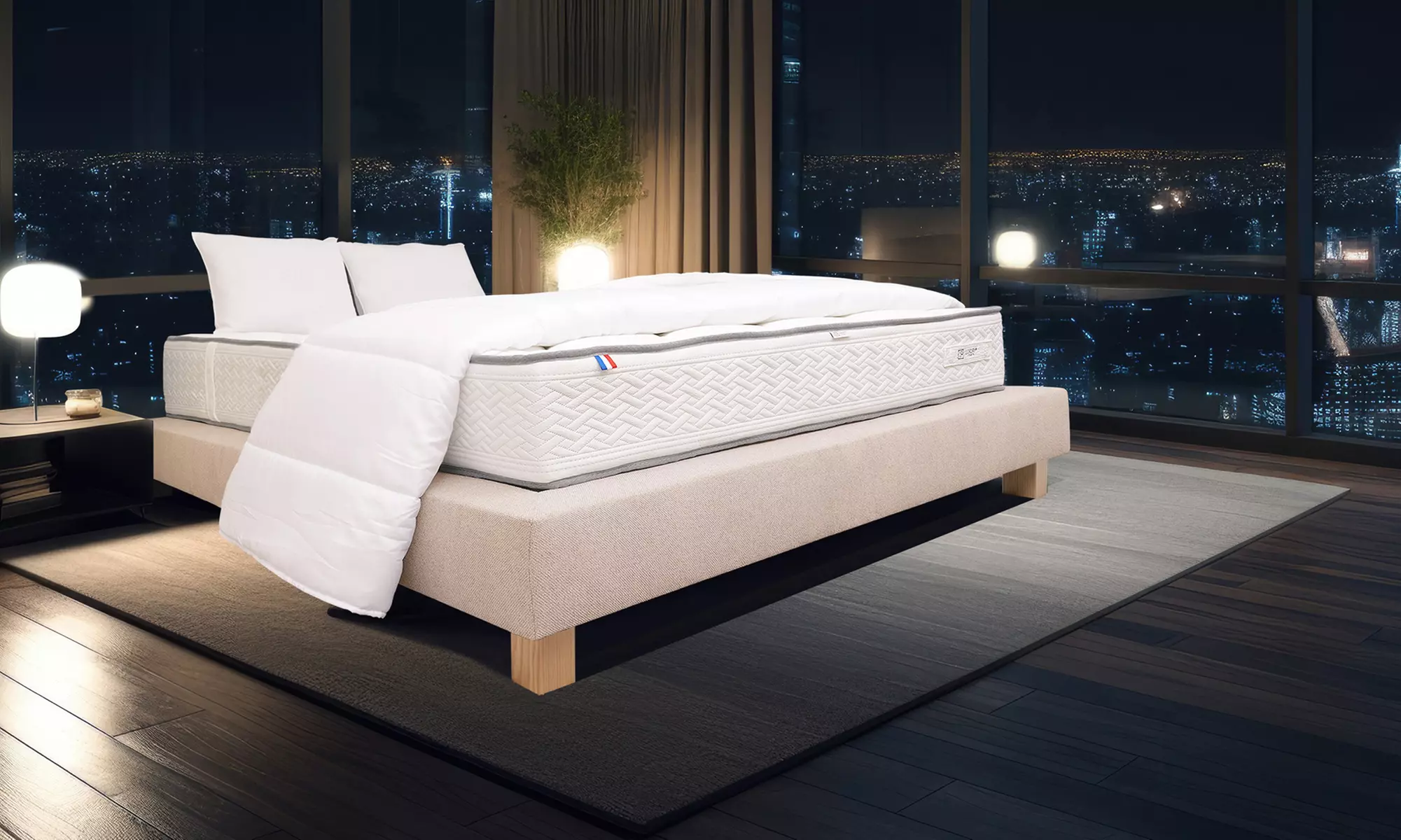 Matelas "Iris" de Luxury Literie de 20 cm et sommier
