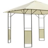 Image 5: Outsunny Portable Steel Garden Gazebo 3m x 3m