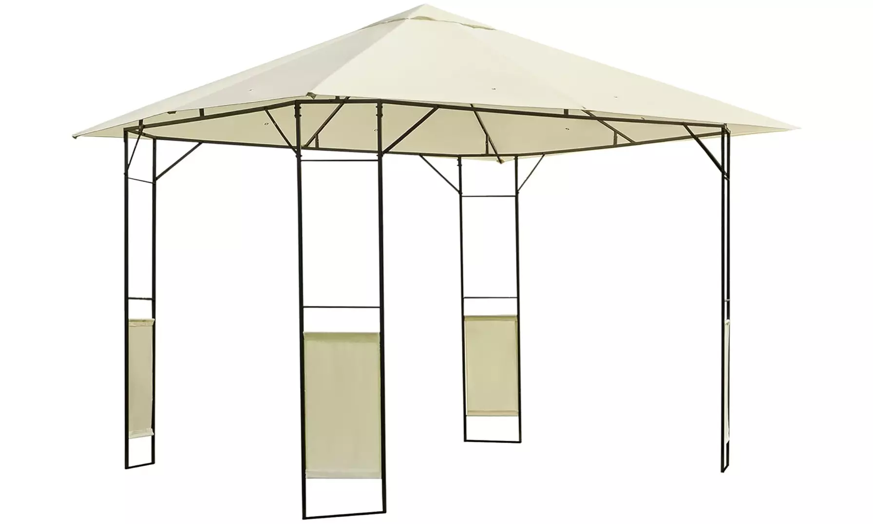 Outsunny Portable Steel Garden Gazebo 3m x 3m