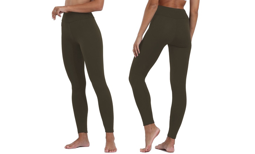 Image 4: Sherpa Lined Thermal Leggings