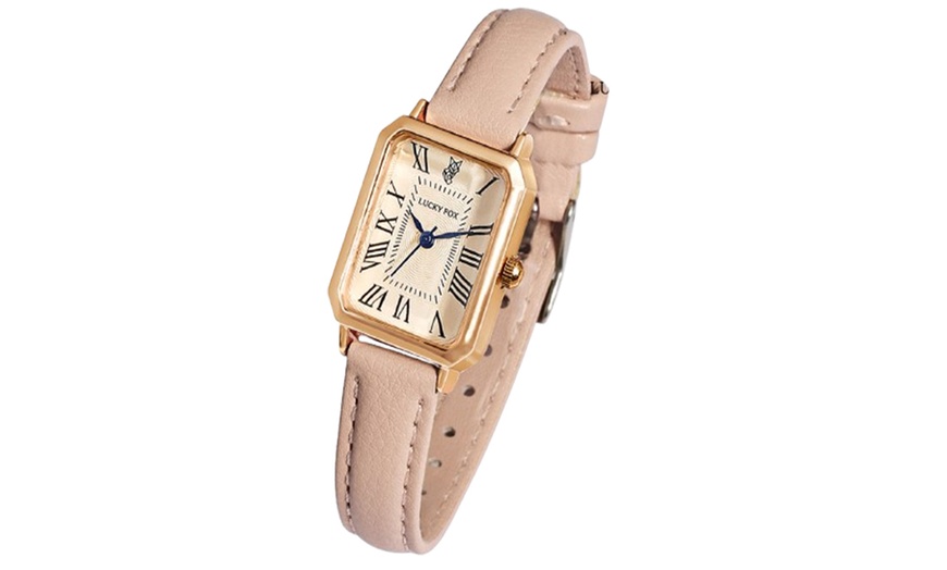 Image 4: Chic Retro-Style Ladies Watch, Elegant Design with Leather Strap