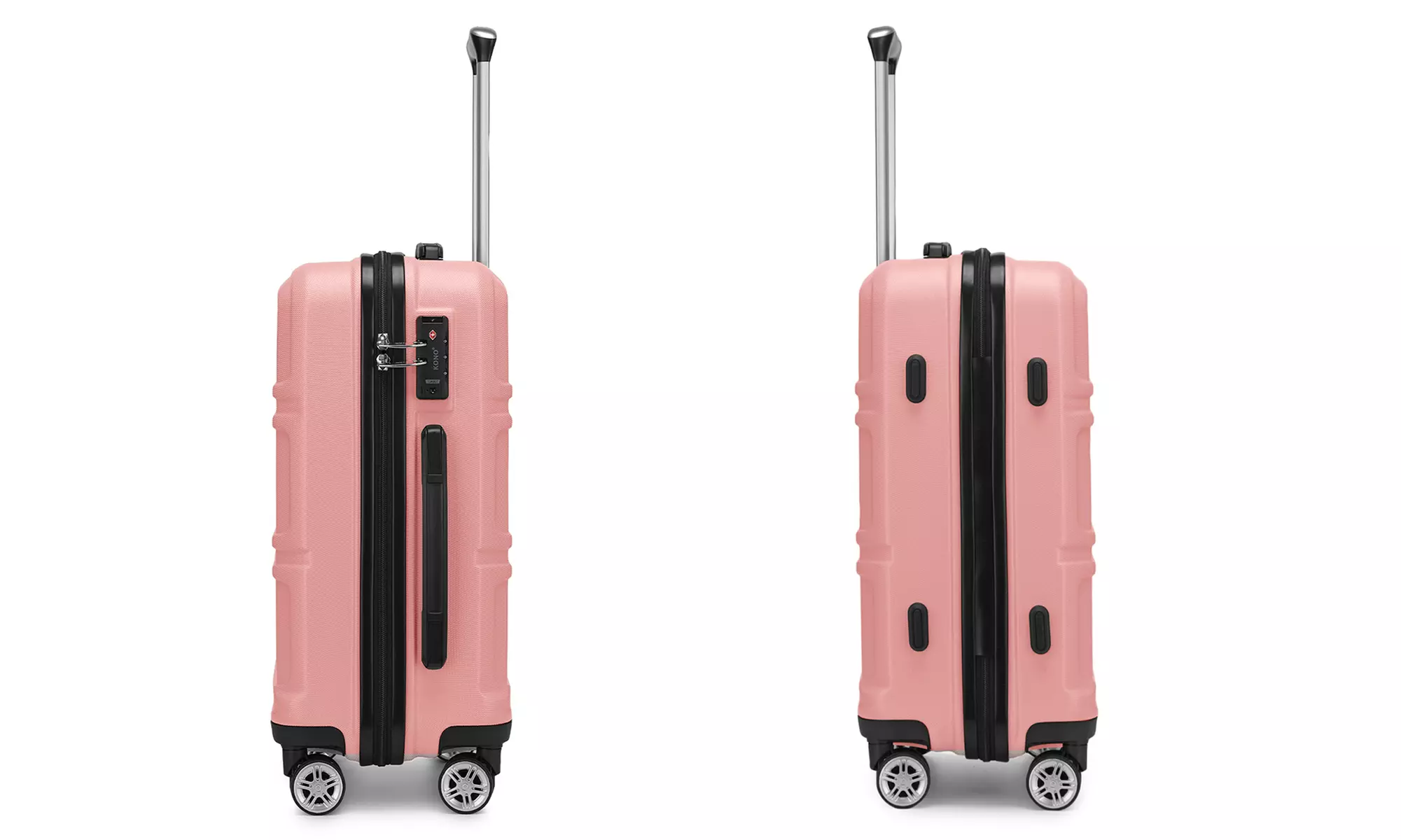 1x oder KONO 3x ABS-Hartschalenkoffer mit 8er-Set Reise-Organizer